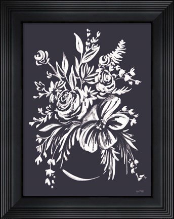 Framed Blues in Blossom I Print
