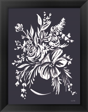 Framed Blues in Blossom I Print