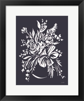 Framed Blues in Blossom I Print