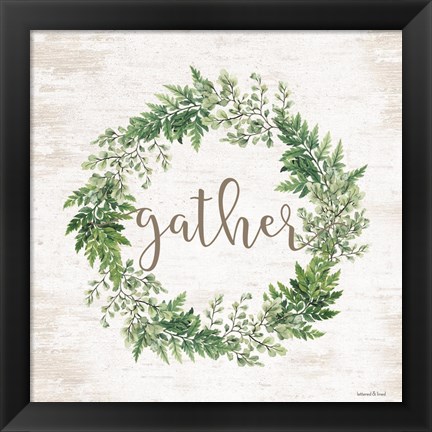 Framed Gather Wreath Print