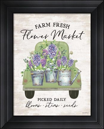 Framed Flower Market - Hyacinths Print