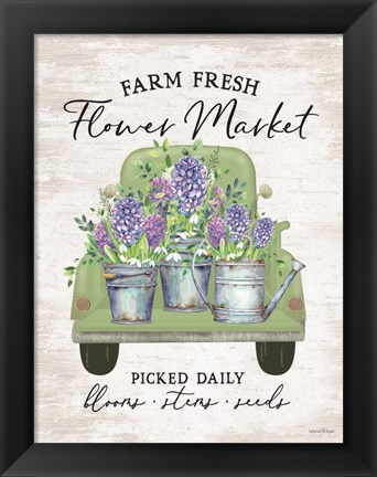 Framed Flower Market - Hyacinths Print