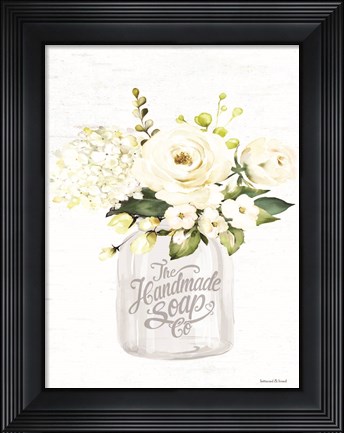 Framed Bathroom Flower Jar Print