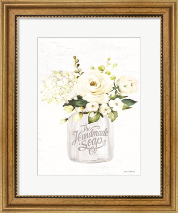 Framed Bathroom Flower Jar Print