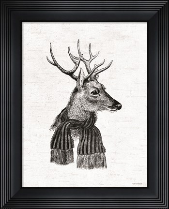 Framed Holiday Reindeer Print