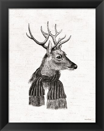 Framed Holiday Reindeer Print