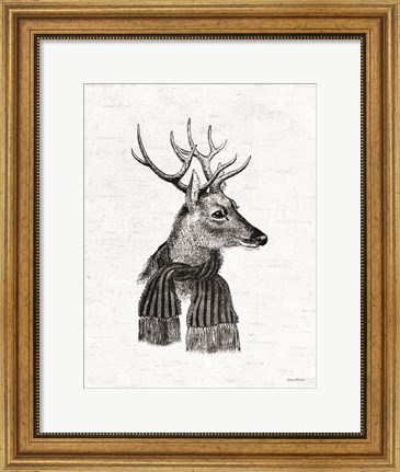 Framed Holiday Reindeer Print