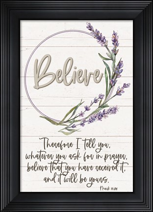 Framed Believe Print