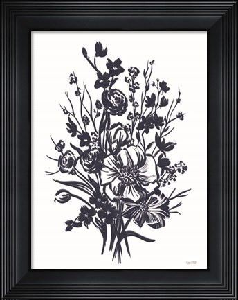Framed Blues in Blossom II Print