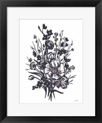 Framed Blues in Blossom II Print