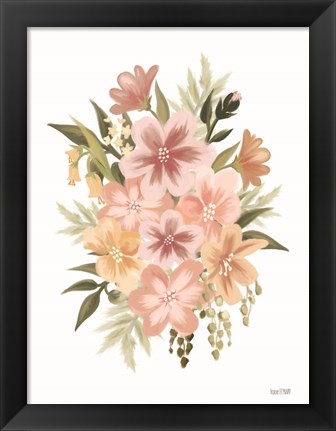 Framed Peachy Petals Print