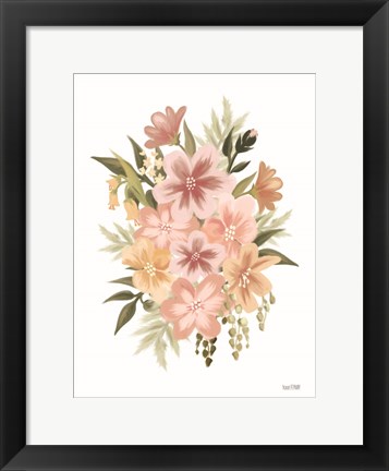 Framed Peachy Petals Print