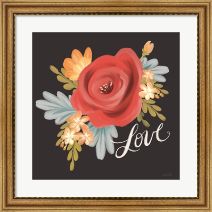 Framed Love Floral Print