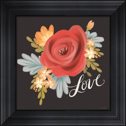 Framed Love Floral Print