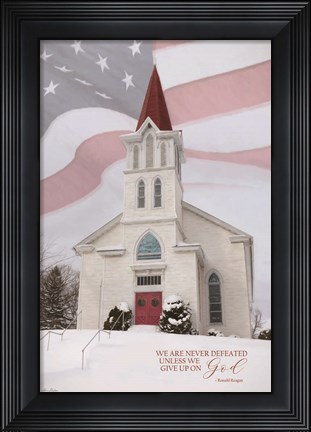 Framed We Are Never Defeated Print
