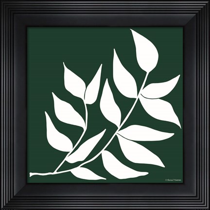 Framed Modern Graphic Leaf Stem Print