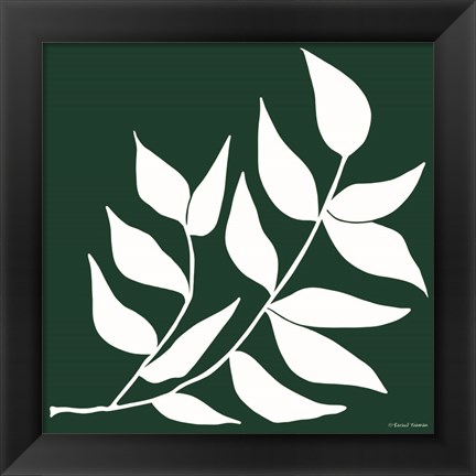 Framed Modern Graphic Leaf Stem Print