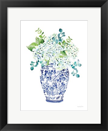 Framed Chinoiserie Hydrangea II Print