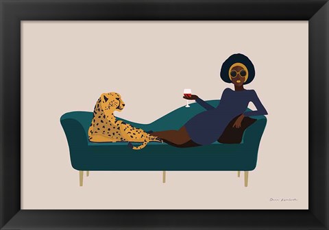 Framed Wild Lounge I Print