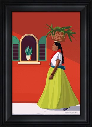 Framed Market Day Woman Print