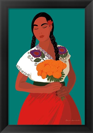 Framed Mexican Woman II Print