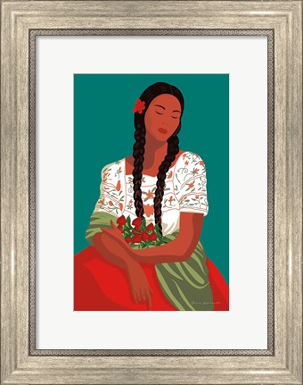 Framed Mexican Woman I Print