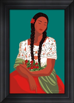 Framed Mexican Woman I Print