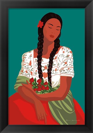 Framed Mexican Woman I Print