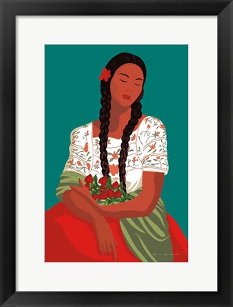 Framed Mexican Woman I Print