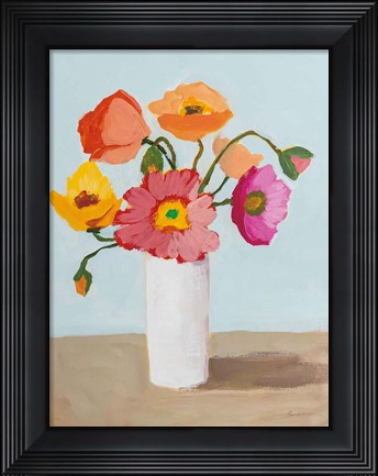 Framed Sorbet Poppies III Print