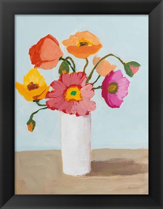 Framed Sorbet Poppies III Print