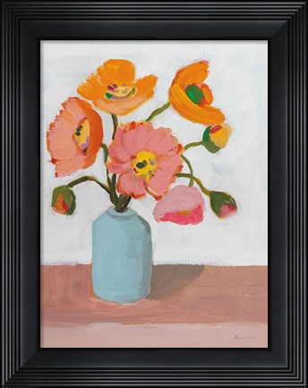 Framed Sorbet Poppies II Print