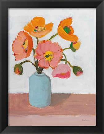 Framed Sorbet Poppies II Print