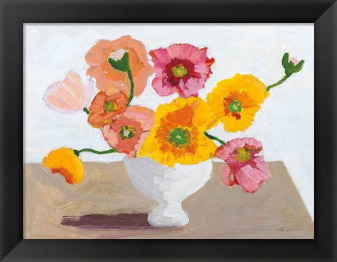 Framed Sorbet Poppies I Print