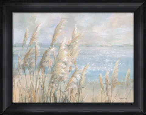 Framed Seaside Pampas Grass Print