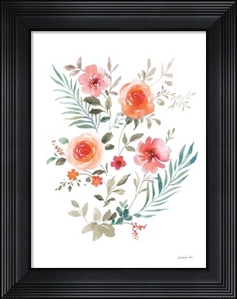 Framed Floral Serenade III Print