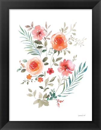 Framed Floral Serenade III Print