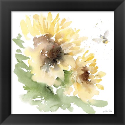 Framed Sunflower Meadow II Print