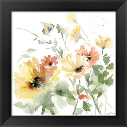 Framed Sunflower Meadow I Print