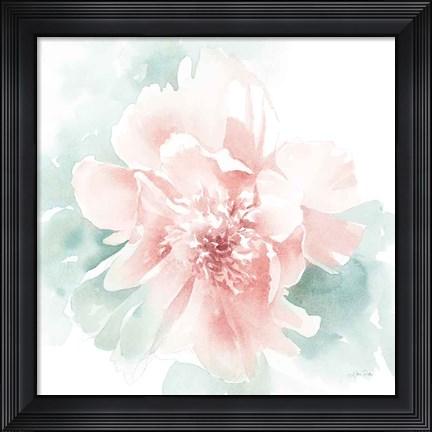 Framed Poetic Blooming II Pink Print