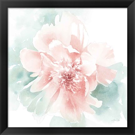 Framed Poetic Blooming II Pink Print