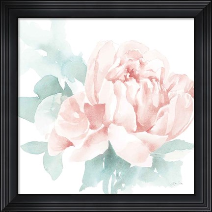 Framed Poetic Blooming I Pink Print