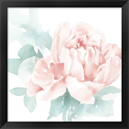 Framed Poetic Blooming I Pink Print