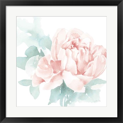 Framed Poetic Blooming I Pink Print