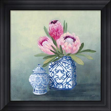 Framed Protea Chinoiserie II Print