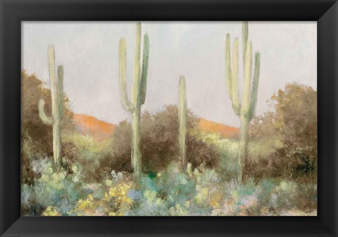 Framed Sunrise Desert III Neutral Print