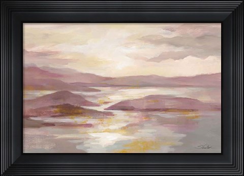 Framed Pink and Gold Landscape Print