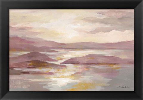 Framed Pink and Gold Landscape Print