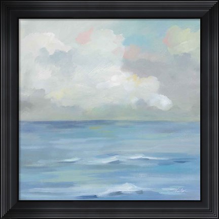 Framed Morning Seaside Clouds Print