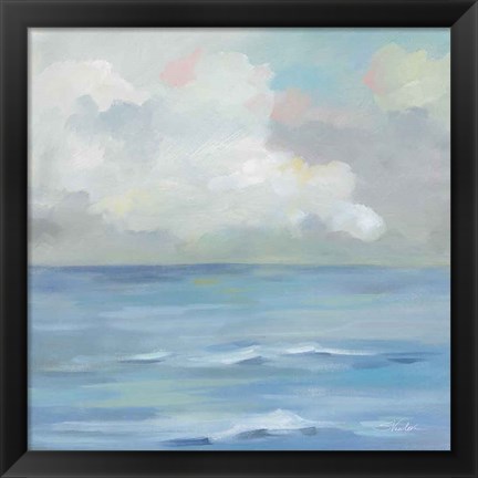 Framed Morning Seaside Clouds Print